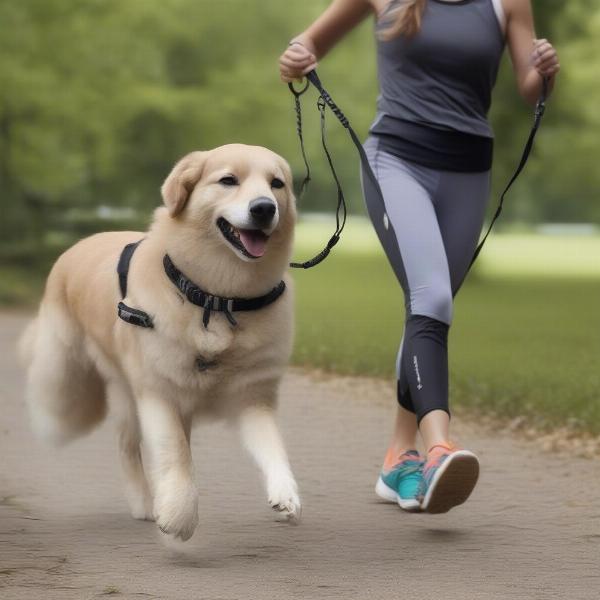 Dog Running Leash