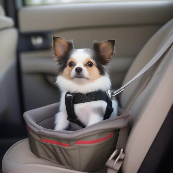 Secure and Comfortable Dog Travel in a Console Car Seat