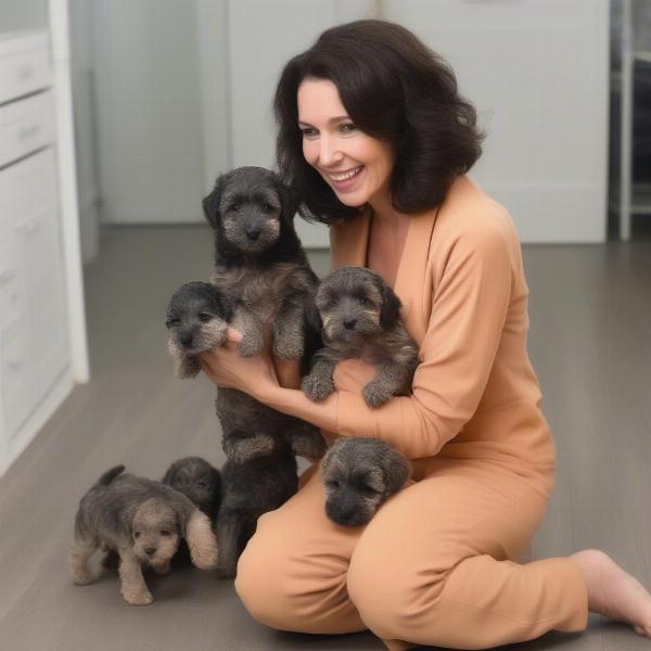 Schnoodle Breeder with Puppies