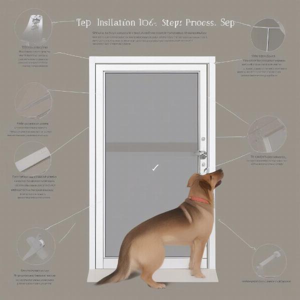 Installing a screen door with a dog door