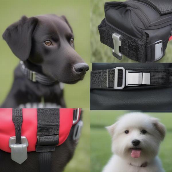 Secure closure systems for dog carrying bags