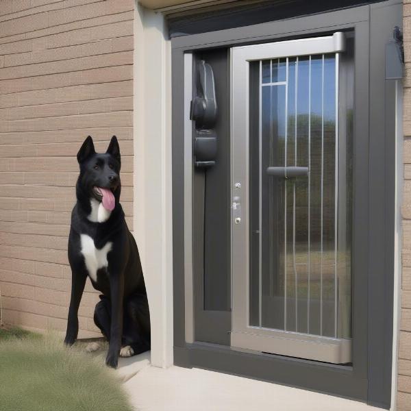 Security Features for Screen Doors with Large Dog Doors