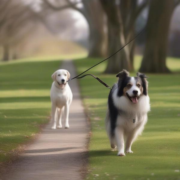 Senior Dog Enjoying Gentle Exercise