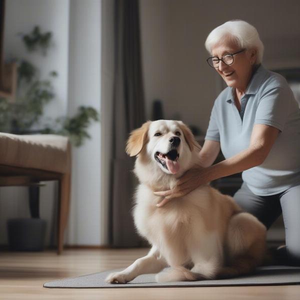 Senior Dog Stretching