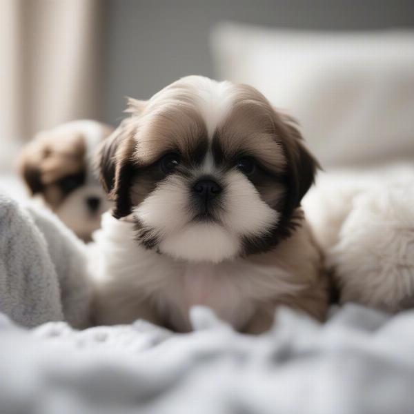 Shih Tzu puppies playing in Ontario