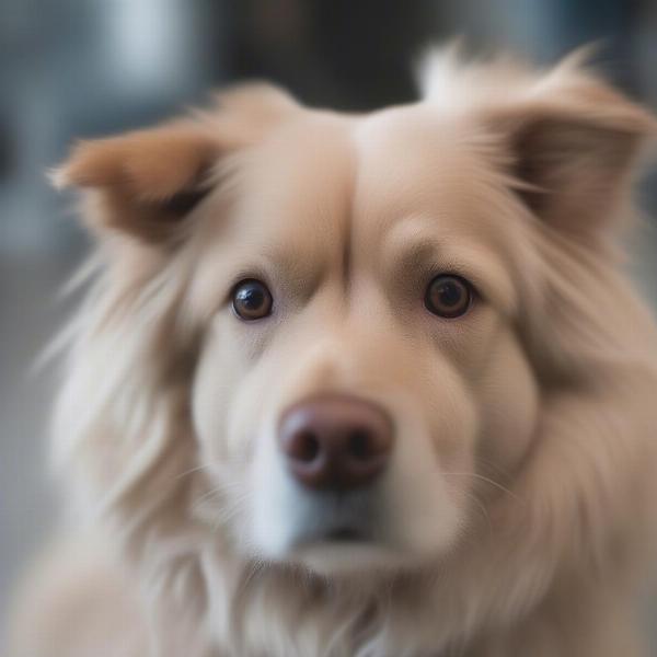 Healthy Dog with Shiny Coat after Eating Cold Pressed Raw Food