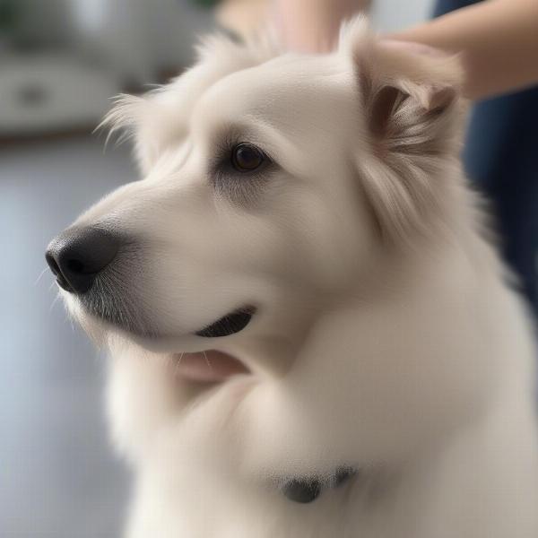 Shiny and Healthy Short-Haired Dog After Brushing