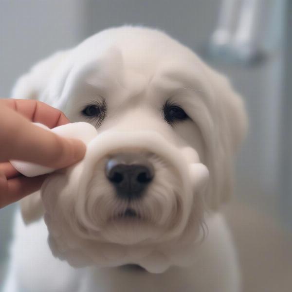 Cleaning a Squishy Face Dog's Skin Folds