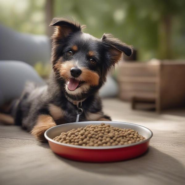 Small Dog Eating Taste of the Wild