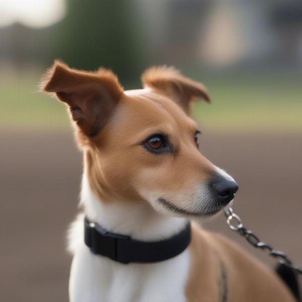 Small Dog with Training Collar