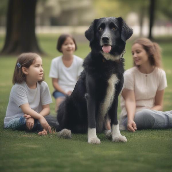 Stabyhoun with a Family