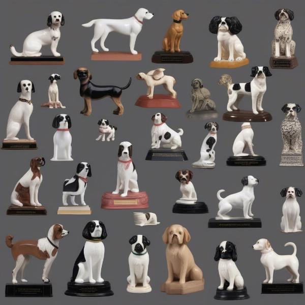 Staffordshire porcelain dogs from the Victorian era