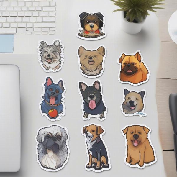 Custom-made dog stickers