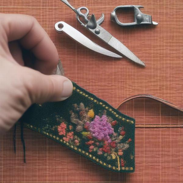 Stitching and finishing your needlepoint dog collar