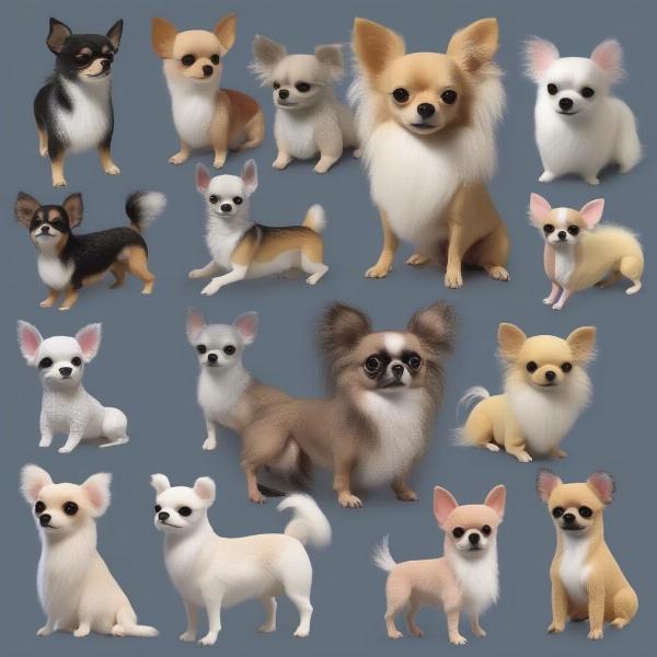 Variety of Stuffed Chihuahua Dogs