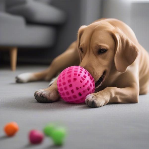 Testing the Durability of a Stuffless Dog Toy