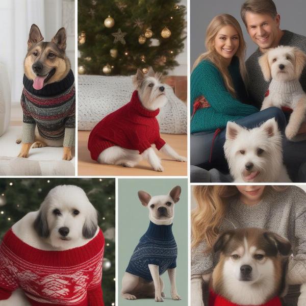 Stylish matching sweaters for dogs and owners