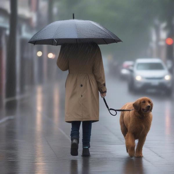 Easy to use dog umbrella