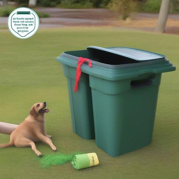 Using and maintaining a dog poop waste bin