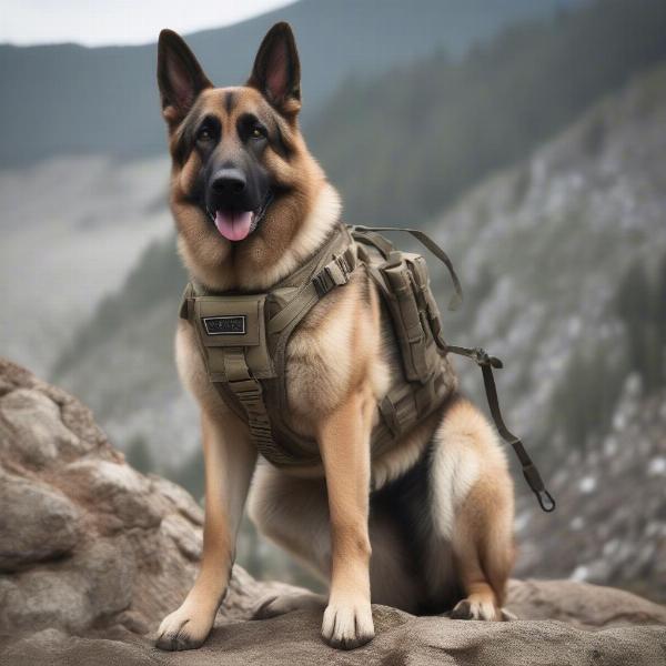 Tactical dog harness with handle for outdoor adventures