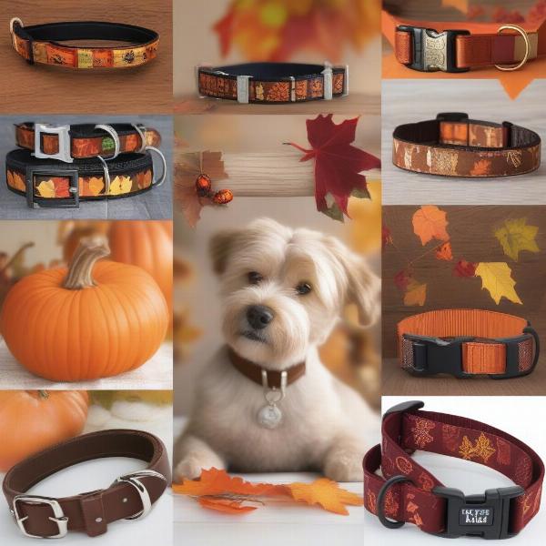 Variety of Thanksgiving Dog Collars