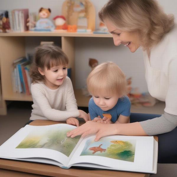 Therapist Using Wordless Book with Child PDK