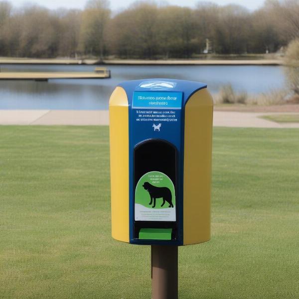 Dog waste bags dispenser at Tinsley Park