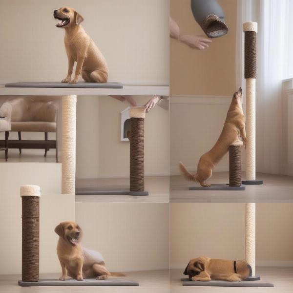 Training Dog to Use Scratch Post