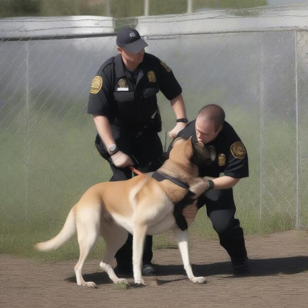 Justified use of tranquilizer dart guns in dogs