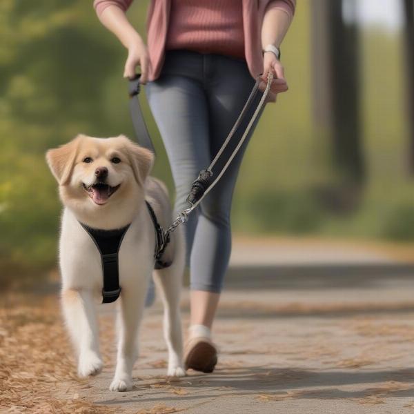 Dog Walking with a Trixie Harness