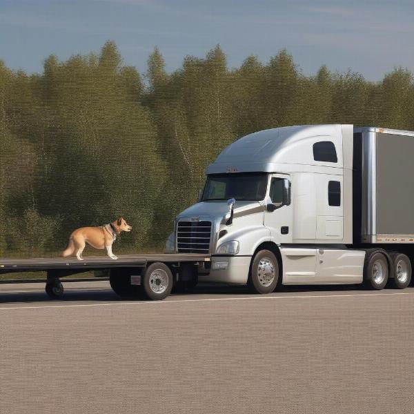 Truck and Dog Trailer