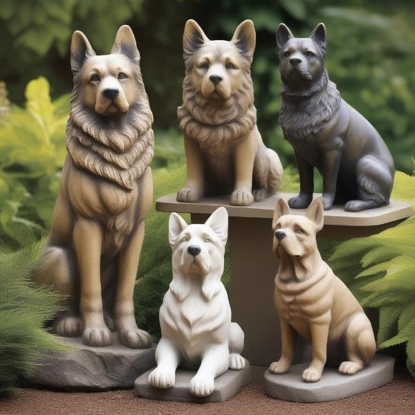 Popular dog breed statues