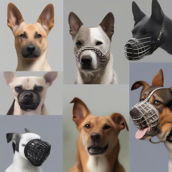 Different types of dog muzzles