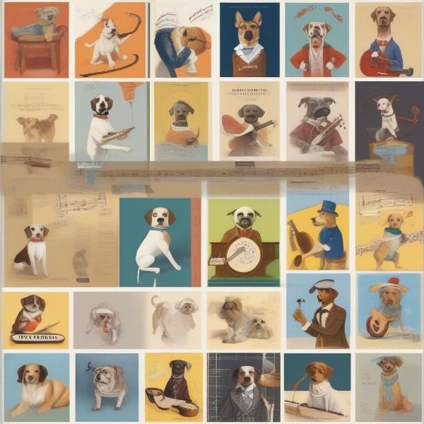 Unique Dog Poster Designs with Creative Illustrations