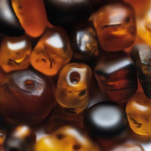 Unpolished Baltic Amber Beads