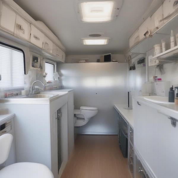 Used Dog Grooming Trailer Interior