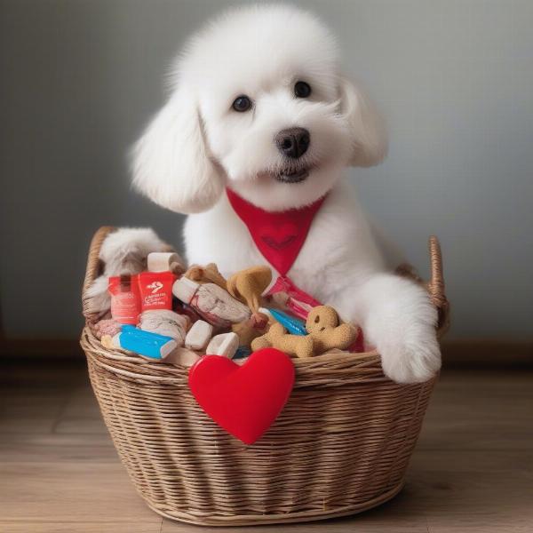 Valentine's Day Gift Basket for Dog