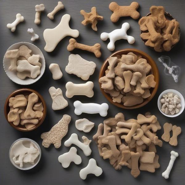 Variety of dog treats