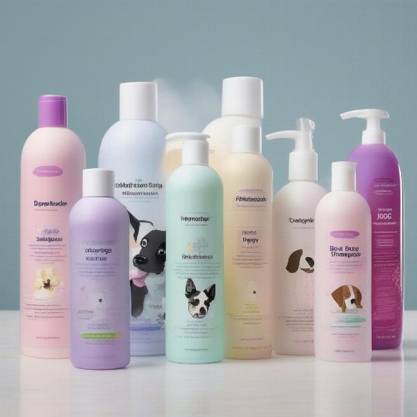 Different types of dog shampoos