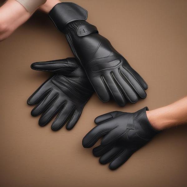 Different types of dog training gloves displayed