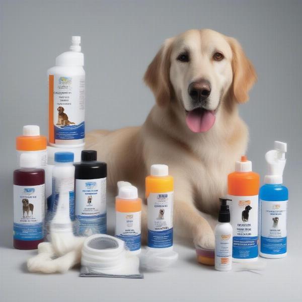 Various liquid stitch products for dogs available on the market