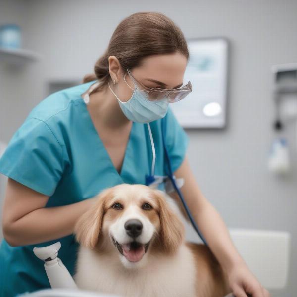 Professional dog teeth cleaning