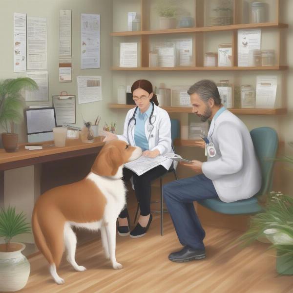 Veterinarian Discussing Nosodes with Dog Owner