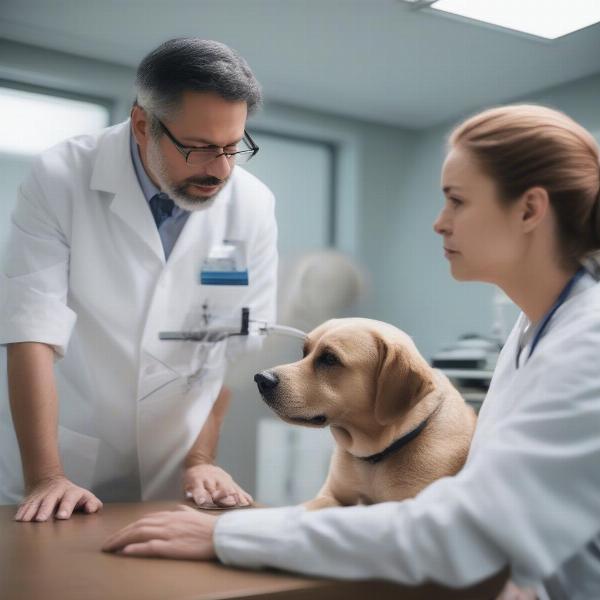 Veterinarian Discussing Surgery