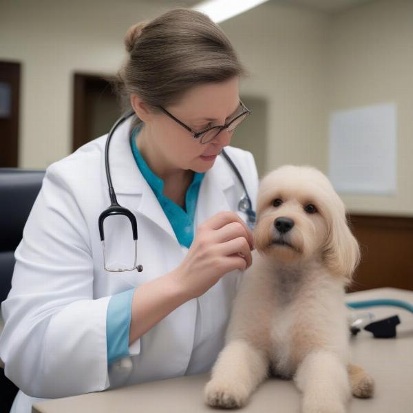 Veterinarian Examining Dog