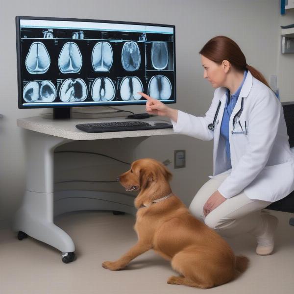 Veterinarian Explaining CT Scan Results