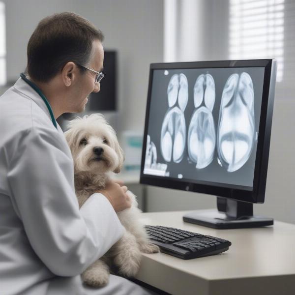 Veterinarian Explaining CT Scan Results