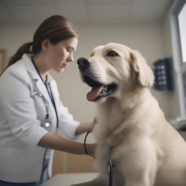 Dog at Veterinary Checkup