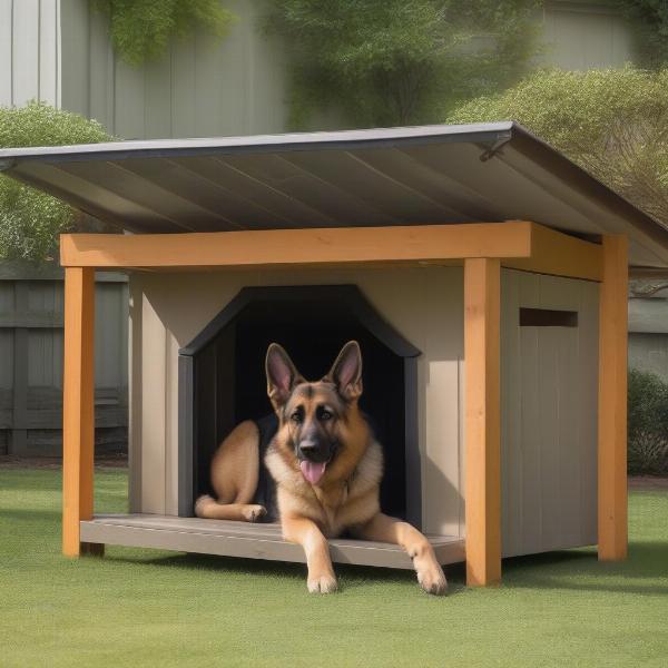 Optimal location for a GSD dog house