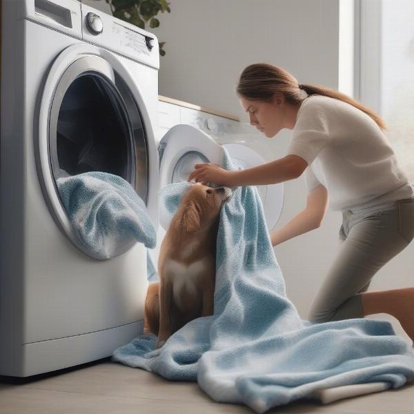 Washing Dachshund Blanket